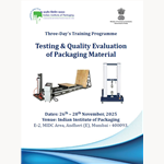 Three Days Training Programme on Testing & Quality Evaluation of Packaging Materials